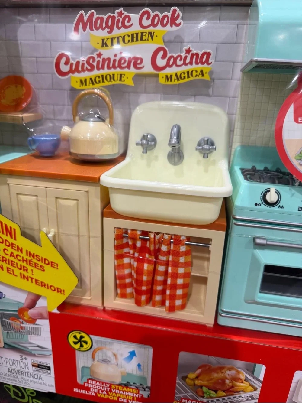 Children's Play Kitchen Set - Mint and Cream